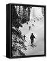 View of People Skiing at Steven's Pass-Ralph Crane-Framed Stretched Canvas