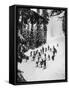 View of People Skiing at Steven's Pass-Ralph Crane-Framed Stretched Canvas