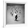 View of People Skiing at Steven's Pass-Ralph Crane-Framed Photographic Print