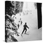 View of People Skiing at Steven's Pass-Ralph Crane-Stretched Canvas