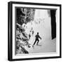 View of People Skiing at Steven's Pass-Ralph Crane-Framed Photographic Print