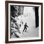 View of People Skiing at Steven's Pass-Ralph Crane-Framed Photographic Print