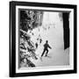 View of People Skiing at Steven's Pass-Ralph Crane-Framed Photographic Print