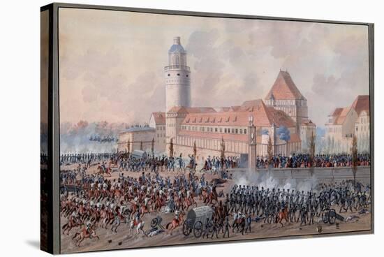 View of Peters Thor in Leipzig, 19th October 1813-Balthasar Wigand-Stretched Canvas