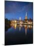 View of Petrikirche from Fussgangerbrucke on Trave Canal-Guido Cozzi-Mounted Photographic Print