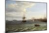 View of Philadelphia, Looking South on the Delaware River-Thomas Birch-Mounted Premium Giclee Print