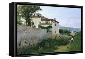 View of Piagentina, 1863-Silvestro Lega-Framed Stretched Canvas