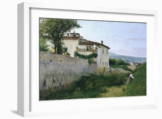 View of Piagentina, 1863-Silvestro Lega-Framed Giclee Print