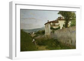 View of Piagentina, 1863-Silvestro Lega-Framed Giclee Print