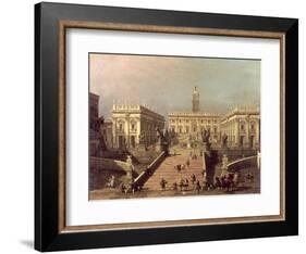 View of Piazza Del Campidoglio and Cordonata, Rome-Canaletto-Framed Giclee Print