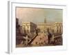 View of Piazza Del Campidoglio and Cordonata, Rome-Canaletto-Framed Giclee Print