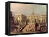 View of Piazza Del Campidoglio and Cordonata, Rome-Canaletto-Framed Stretched Canvas