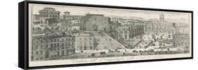 View of Piazza Del Campidoglio in Rome, Italy, 18th Century-null-Framed Stretched Canvas