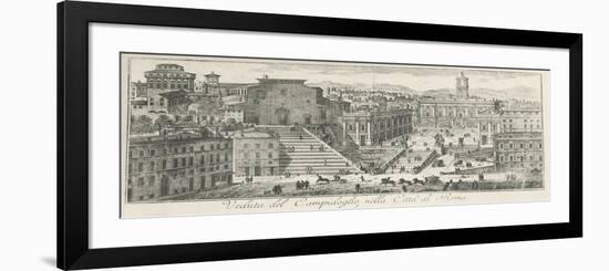 View of Piazza Del Campidoglio in Rome, Italy, 18th Century-null-Framed Giclee Print