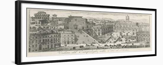 View of Piazza Del Campidoglio in Rome, Italy, 18th Century-null-Framed Giclee Print