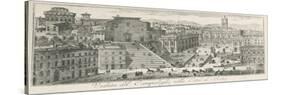 View of Piazza Del Campidoglio in Rome, Italy, 18th Century-null-Stretched Canvas