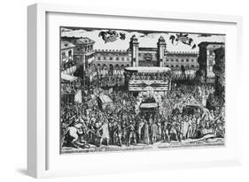 View of Piazza Del Castello, Turin, During Ostension of Holy Shroud, 4th May 1613-Antonio Tempesta-Framed Giclee Print