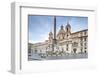 View of Piazza Navona with Fountain of the Four Rivers and the Egyptian Obelisk in the Middle, Rome-Roberto Moiola-Framed Photographic Print