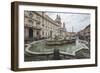View of Piazza Navona with Fountain of the Four Rivers and the Egyptian obelisk in the middle, Rome-Roberto Moiola-Framed Photographic Print