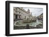 View of Piazza Navona with Fountain of the Four Rivers and the Egyptian obelisk in the middle, Rome-Roberto Moiola-Framed Photographic Print
