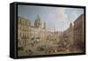 View of Piazza Navona-Gaspar van Wittel-Framed Stretched Canvas