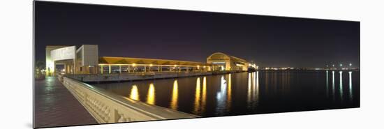 View of Pier 6 at night, Bahia Urbana, Old San Juan, San Juan, Puerto Rico, USA-null-Mounted Photographic Print