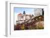 View of Pieskowa Skala Castle and Garden, Medieval Building near Krakow, Poland-Curioso Travel Photography-Framed Photographic Print