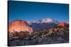 View of Pikes Peak at dawn, Garden of the Gods, Colorado Springs, Colorado, USA-null-Stretched Canvas