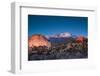 View of Pikes Peak at dawn, Garden of the Gods, Colorado Springs, Colorado, USA-null-Framed Photographic Print