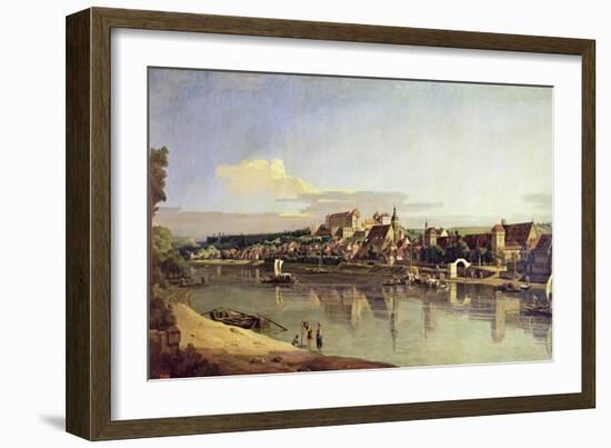 View of Pirna from the Right Bank of the Elbe, C.1753-Bernardo Bellotto-Framed Giclee Print