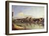 View of Pirna from the Right Bank of the Elbe, C.1753-Bernardo Bellotto-Framed Giclee Print
