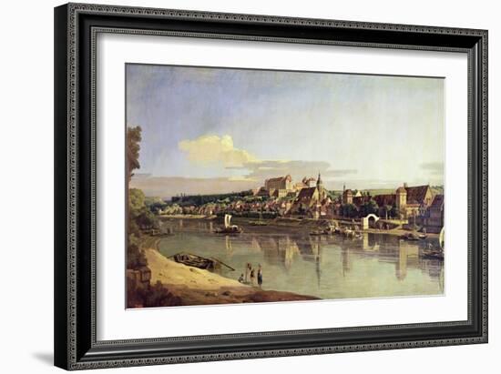 View of Pirna from the Right Bank of the Elbe, C.1753-Bernardo Bellotto-Framed Giclee Print