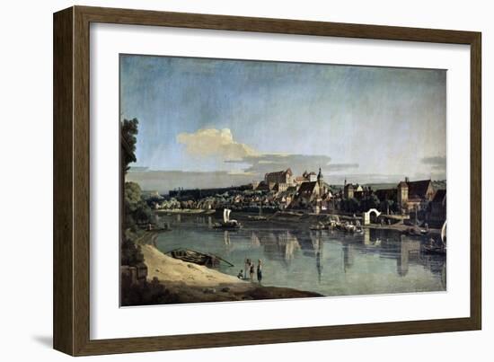 View of Pirna from the Right Bank of the Elbe, C1753-Bernardo Bellotto-Framed Giclee Print