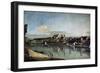 View of Pirna from the Right Bank of the Elbe, C1753-Bernardo Bellotto-Framed Giclee Print