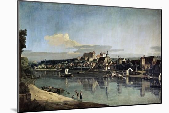 View of Pirna from the Right Bank of the Elbe, C1753-Bernardo Bellotto-Mounted Giclee Print