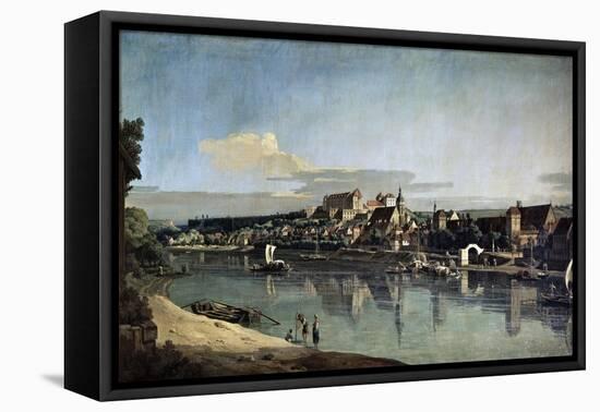 View of Pirna from the Right Bank of the Elbe, C1753-Bernardo Bellotto-Framed Stretched Canvas
