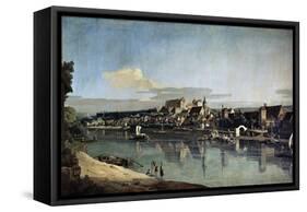 View of Pirna from the Right Bank of the Elbe, C1753-Bernardo Bellotto-Framed Stretched Canvas