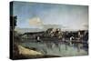 View of Pirna from the Right Bank of the Elbe, C1753-Bernardo Bellotto-Stretched Canvas