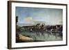 View of Pirna from the Right Bank of the Elbe, C1753-Bernardo Bellotto-Framed Giclee Print