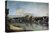 View of Pirna from the Right Bank of the Elbe, C1753-Bernardo Bellotto-Stretched Canvas