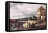 View of Pirna-Canaletto-Framed Stretched Canvas