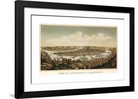 View of Pittsburgh & Allegheny, 1874-Krebs-Framed Giclee Print