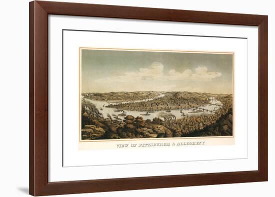 View of Pittsburgh & Allegheny, 1874-Krebs-Framed Giclee Print