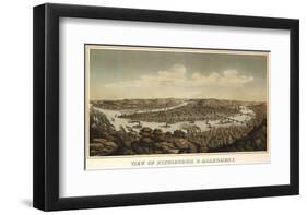 View of Pittsburgh & Allegheny, 1874-Krebs-Framed Art Print