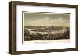 View of Pittsburgh & Allegheny, 1874-Krebs-Framed Art Print