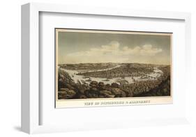 View of Pittsburgh & Allegheny, 1874-Krebs-Framed Art Print