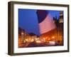 View of Place de la Reunion and Temple St. Etienne Church, Mulhouse, Haut Rhin, Alsace, France-Walter Bibikow-Framed Photographic Print