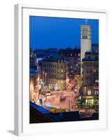 View of Place de la Riponne, Vaud, Lausanne, Switzerland-Walter Bibikow-Framed Photographic Print