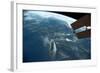 View of planet Earth from space showing East coast and Massachusetts, USA-null-Framed Photographic Print