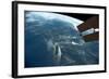 View of planet Earth from space showing East coast and Massachusetts, USA-null-Framed Photographic Print